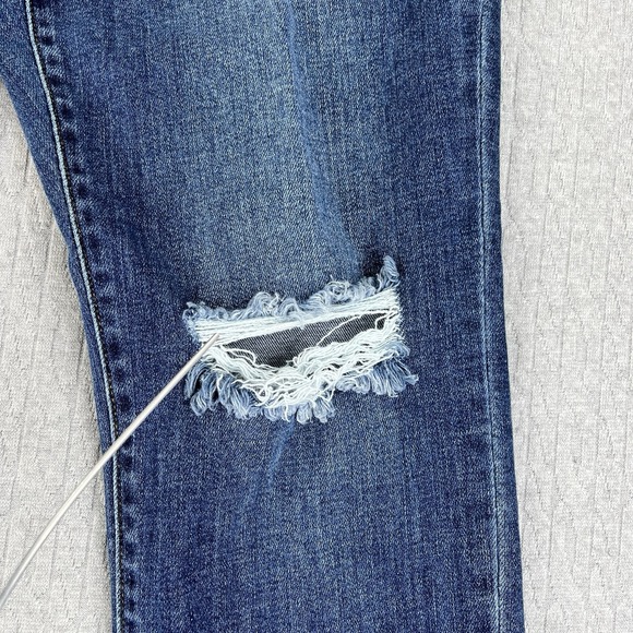 Judy Blue Slim Fit Jeans Women 9/29(28X30) High Rise Distressed medium wash - Picture 11 of 14